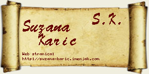 Suzana Karić vizit kartica